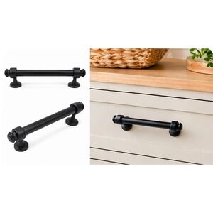 20 Pack Chibery Matte Black Cabinet Drawer Pulls 5" Hole Center Handles NEW